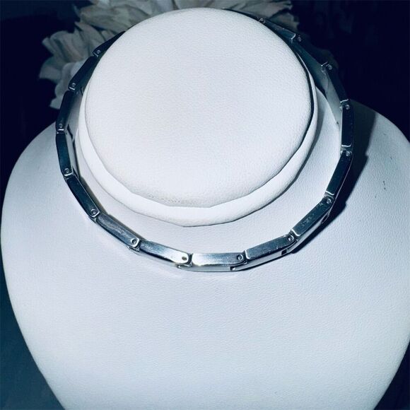 Triton Men's Two-Tone Tungsten Stainless Steel Magnetic Chain Bracelet M - Picture 5 of 10